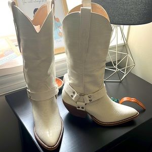 white cowboy boots